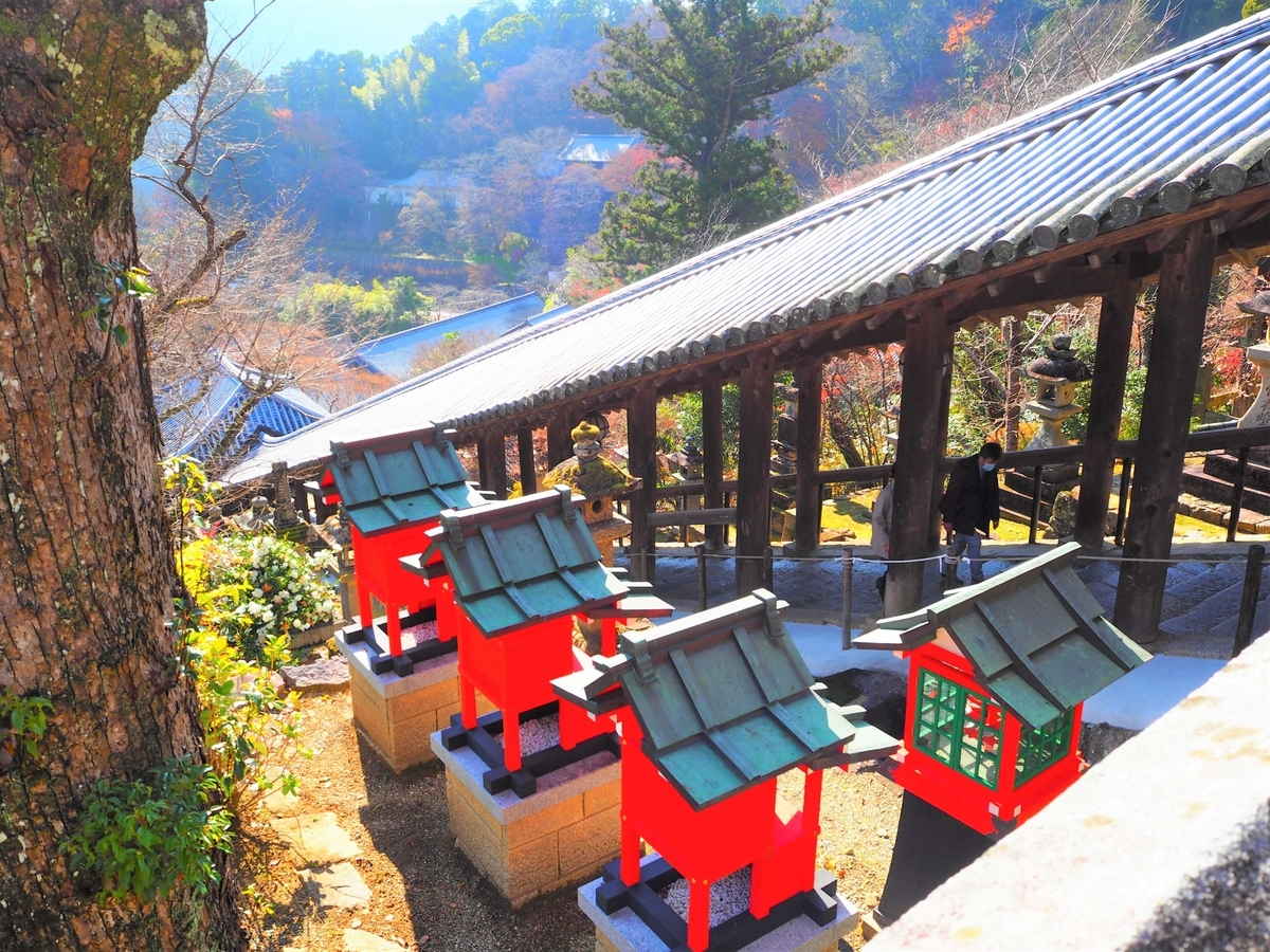 長谷寺の上登廊の外観