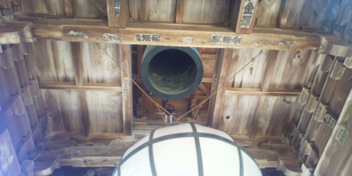 鐘楼につるされた梵鐘