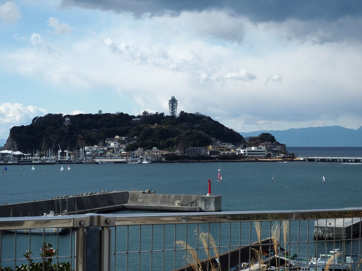 展望台から望む江の島の姿