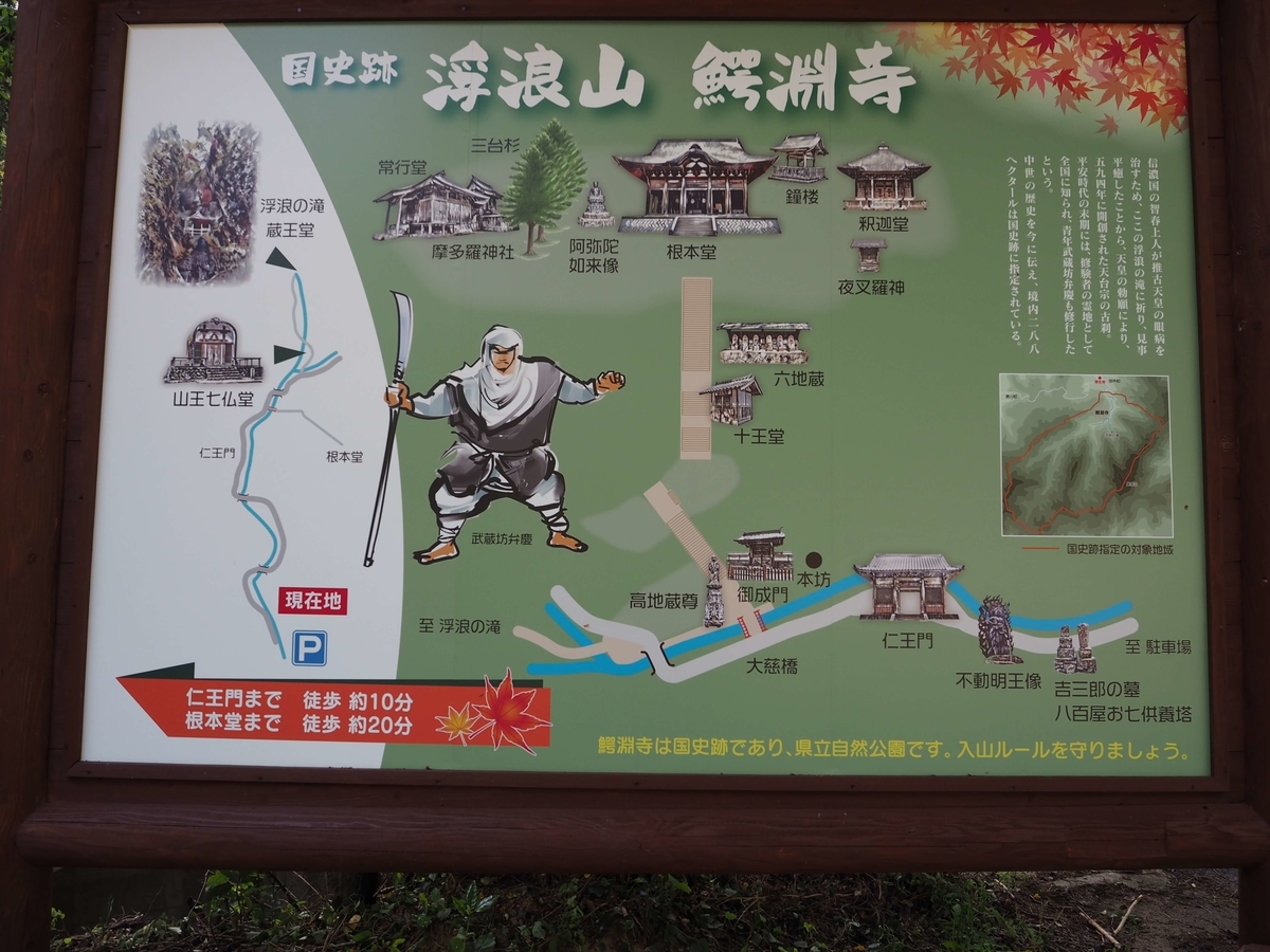 駐車場に設けられた案内板