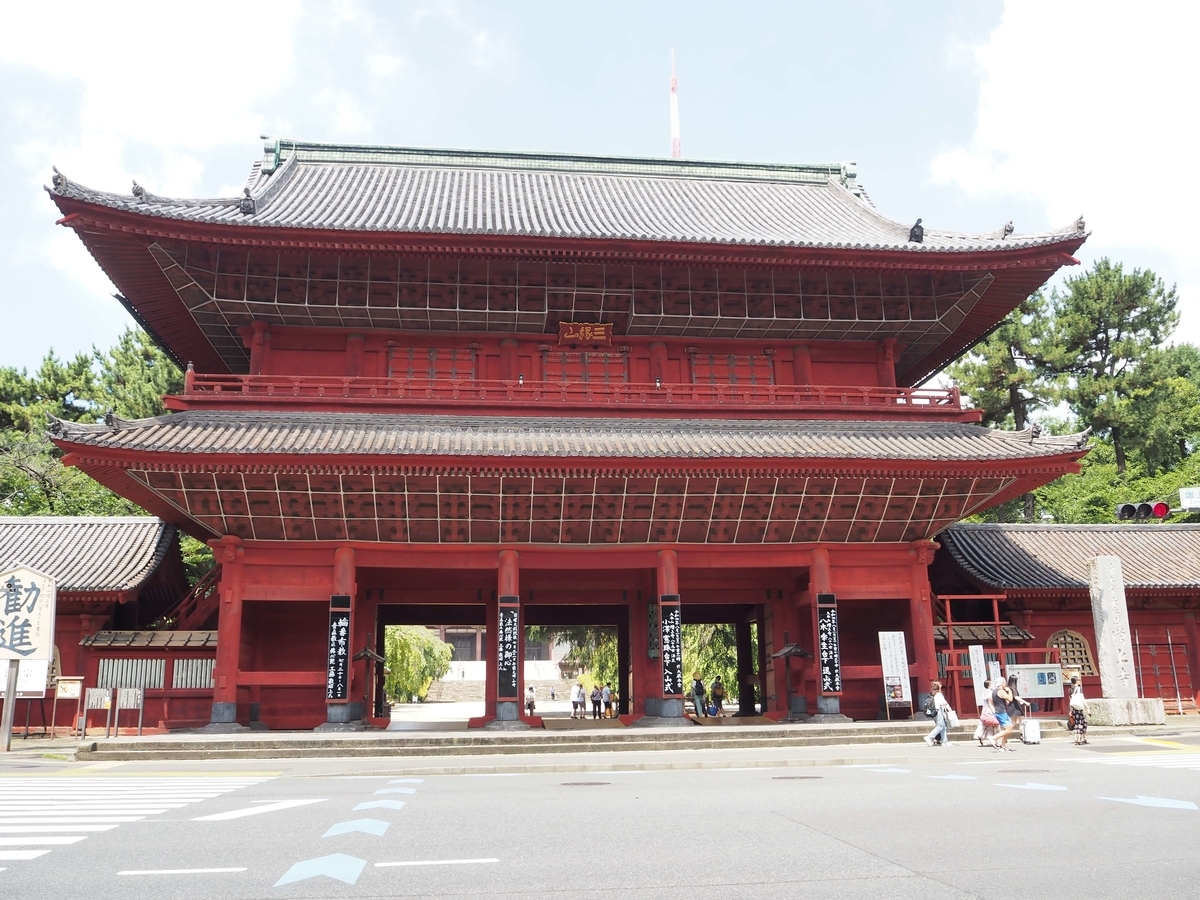 2022年7月23日の増上寺の三解脱門