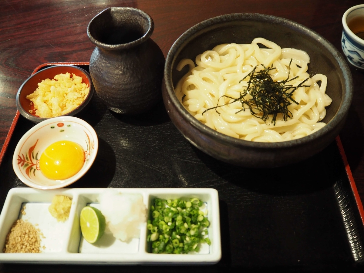 釜ぶっかけ(卵黄付)