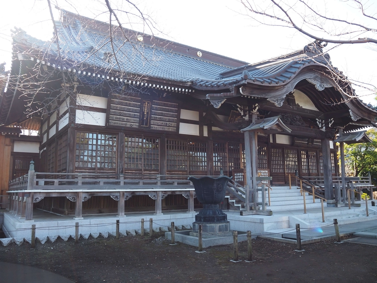 祐天寺の本堂2023