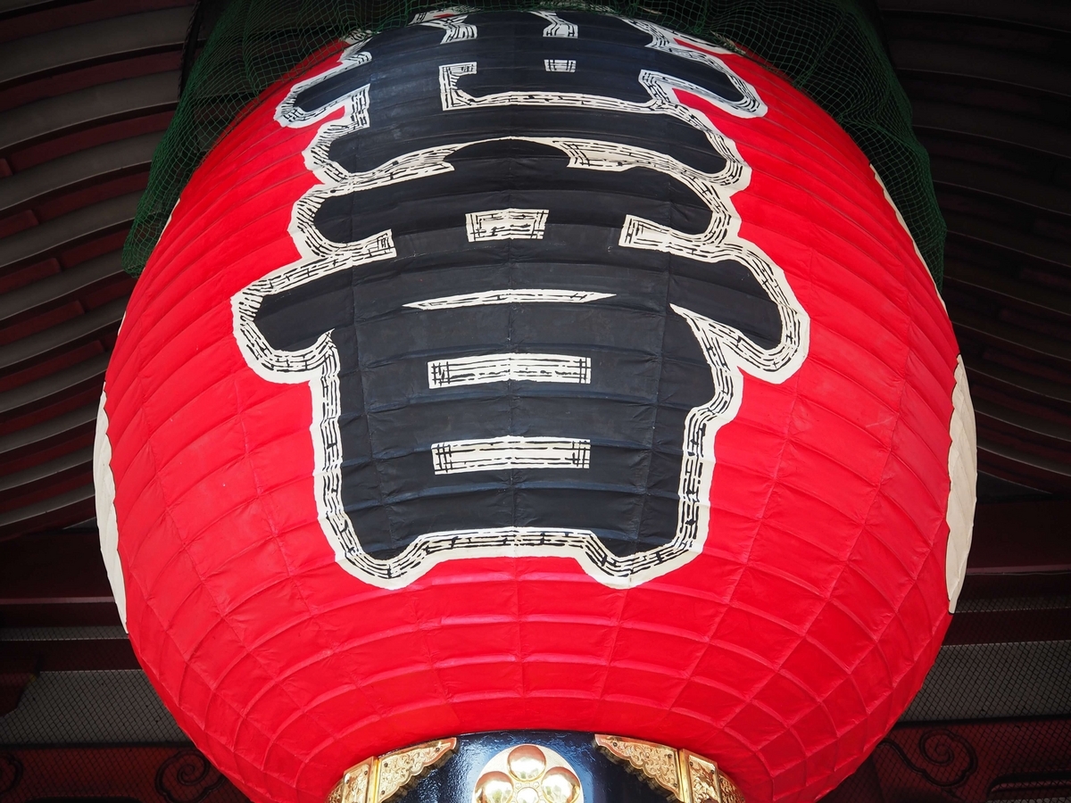 本堂に吊るされていた提灯