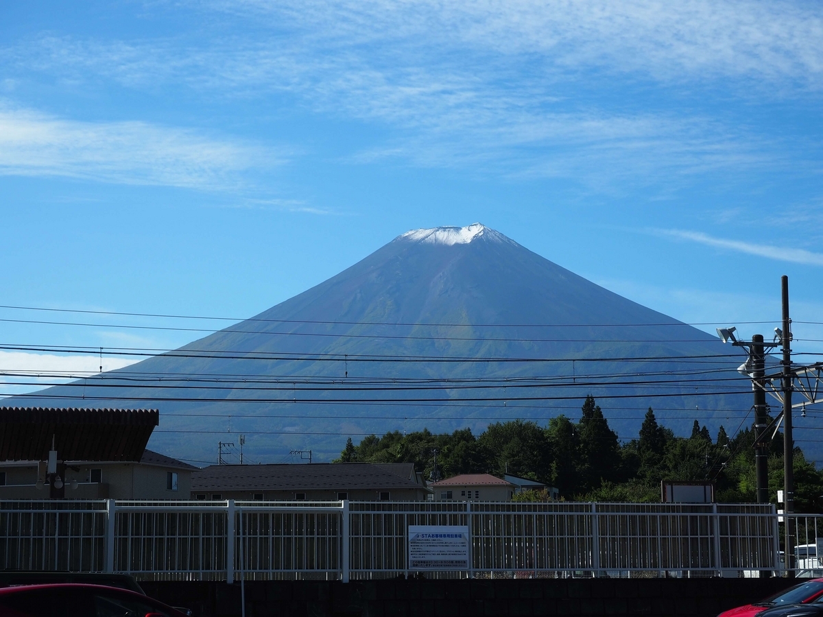 富士山駅から見た富士山