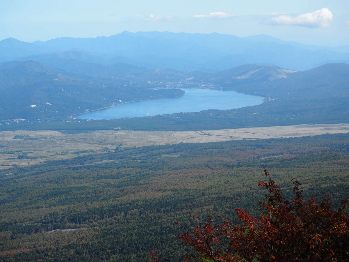 展望台から見た山中湖