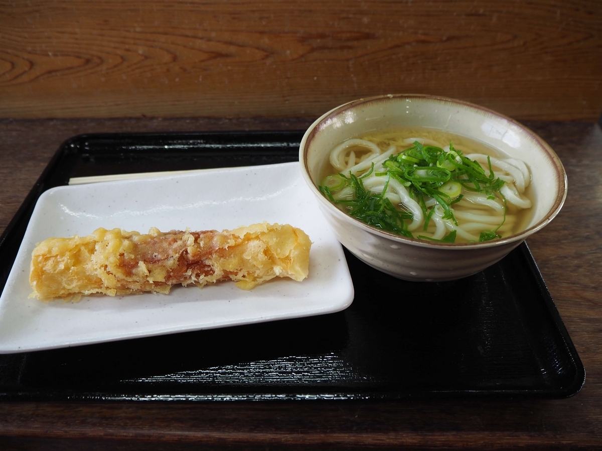 かけうどん小とちくわ天