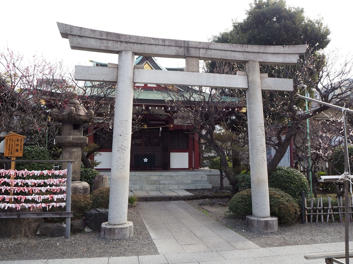 2024年3月2日の境内社の御嶽社
