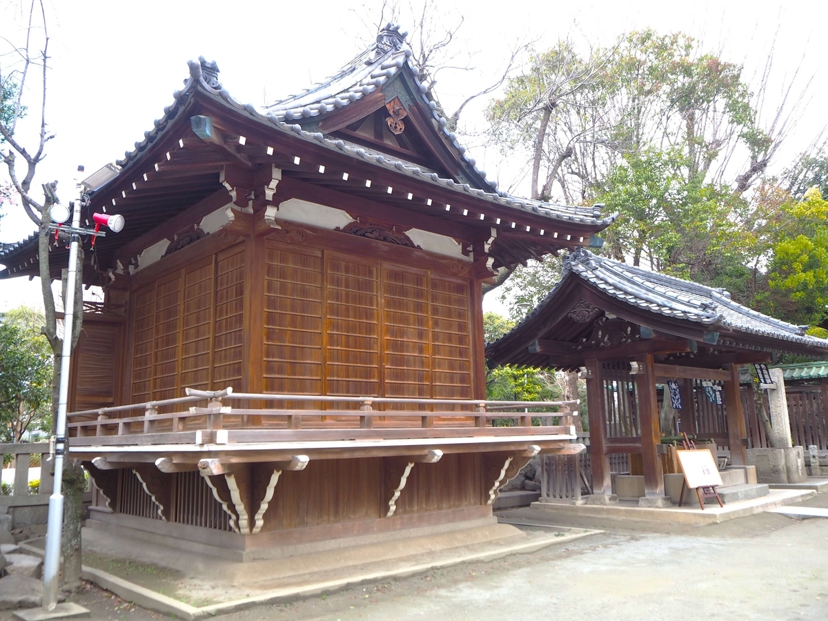 2024年3月2日の牛嶋神社の神楽殿