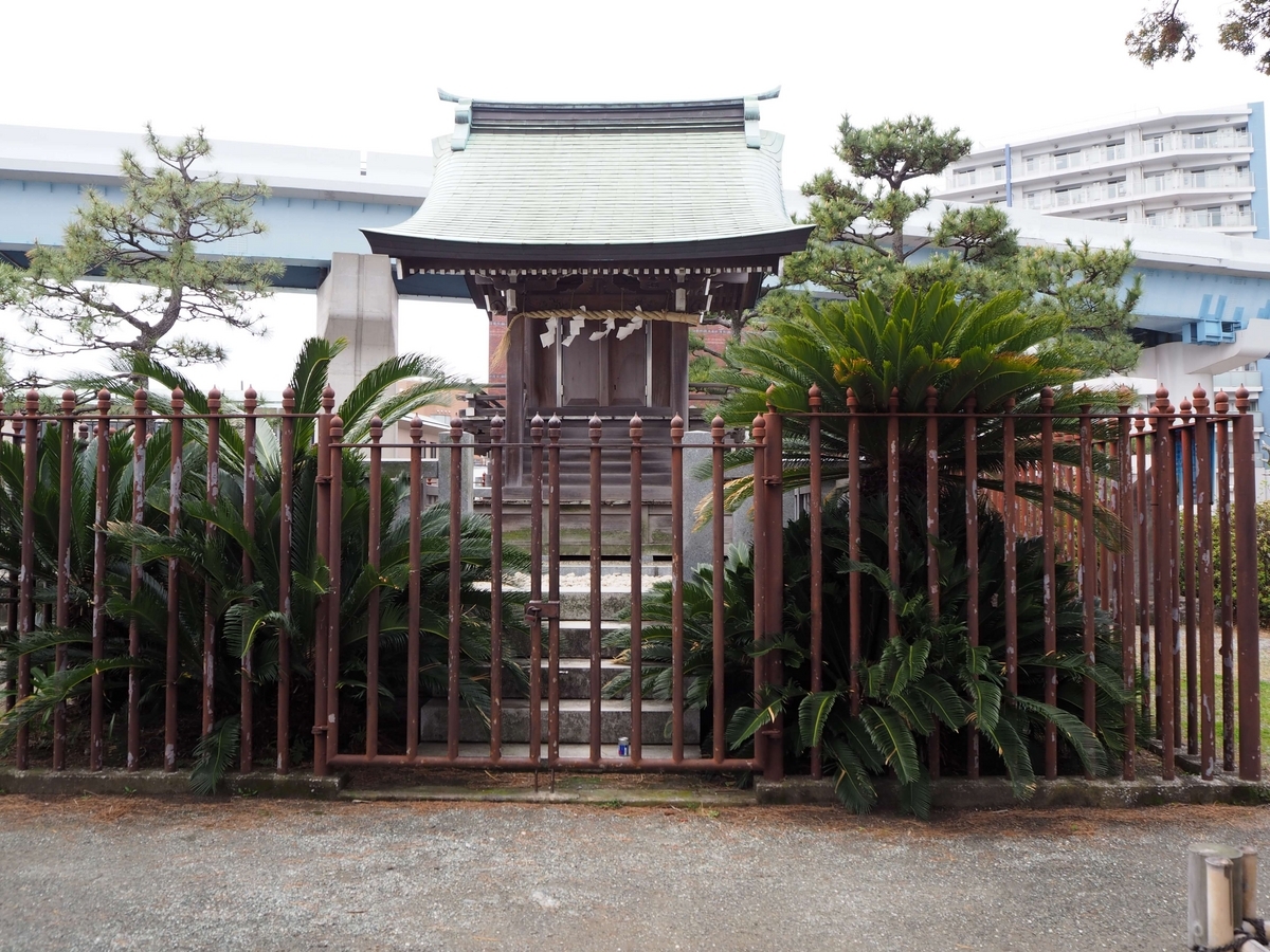 2024年4月6日の琵琶嶋神社の社殿