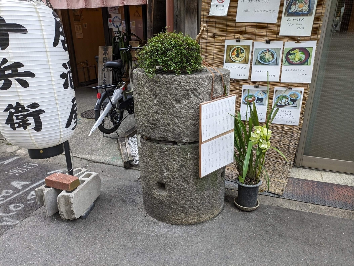 店先の石臼