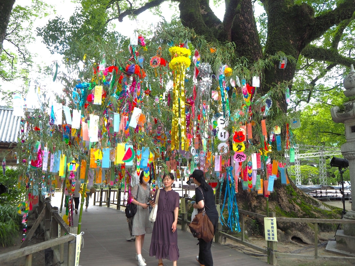七夕の飾り付け