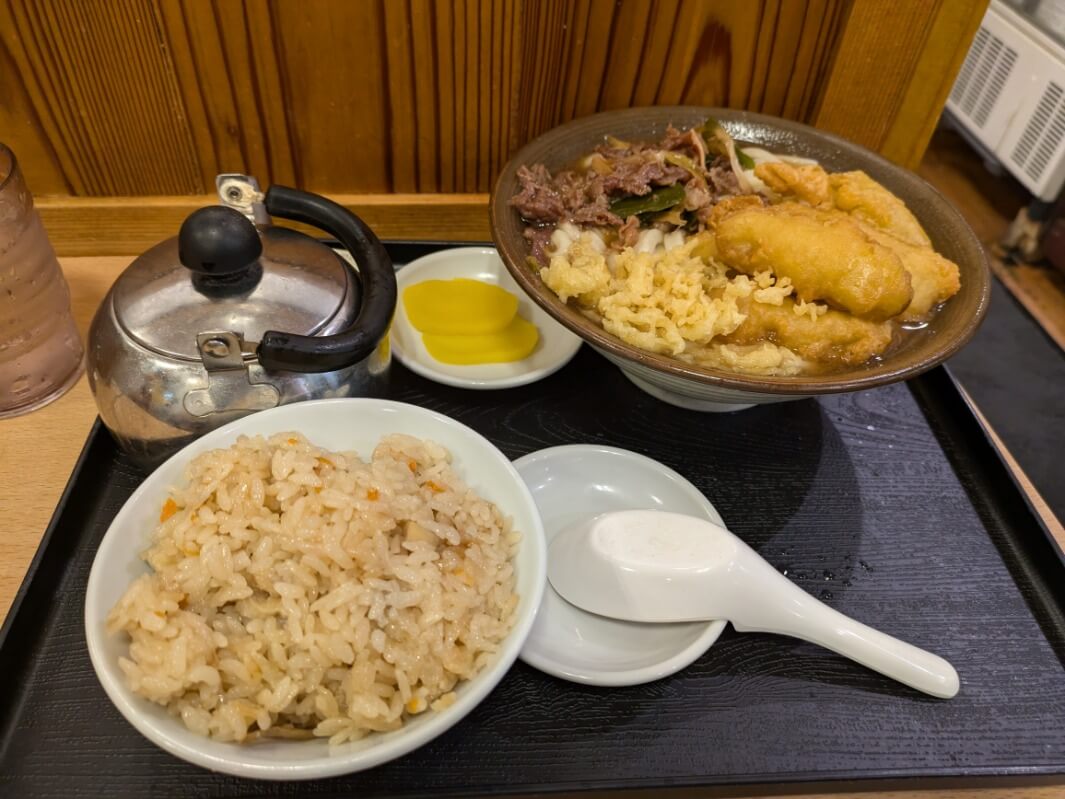 肉ごぼう天・かしわセット