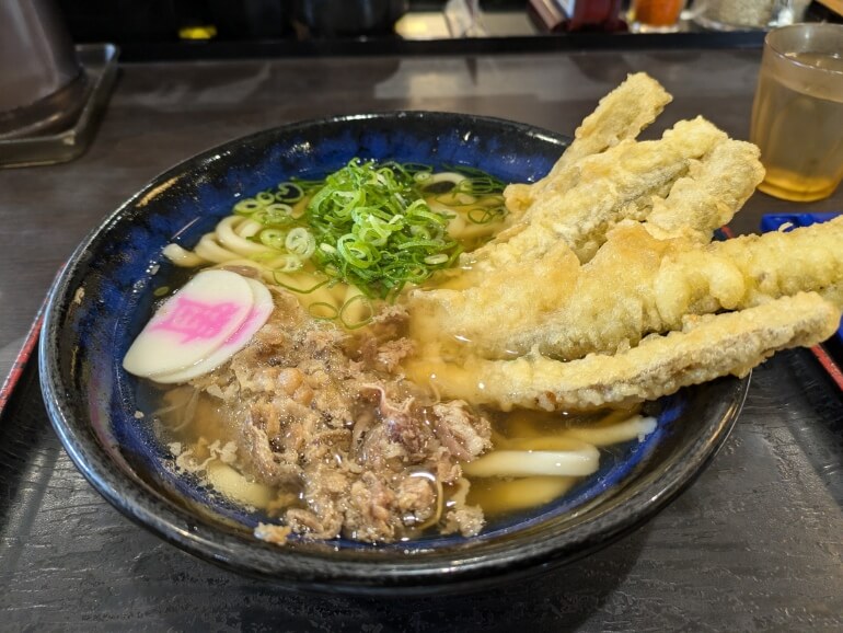 肉ごぼ天うどん