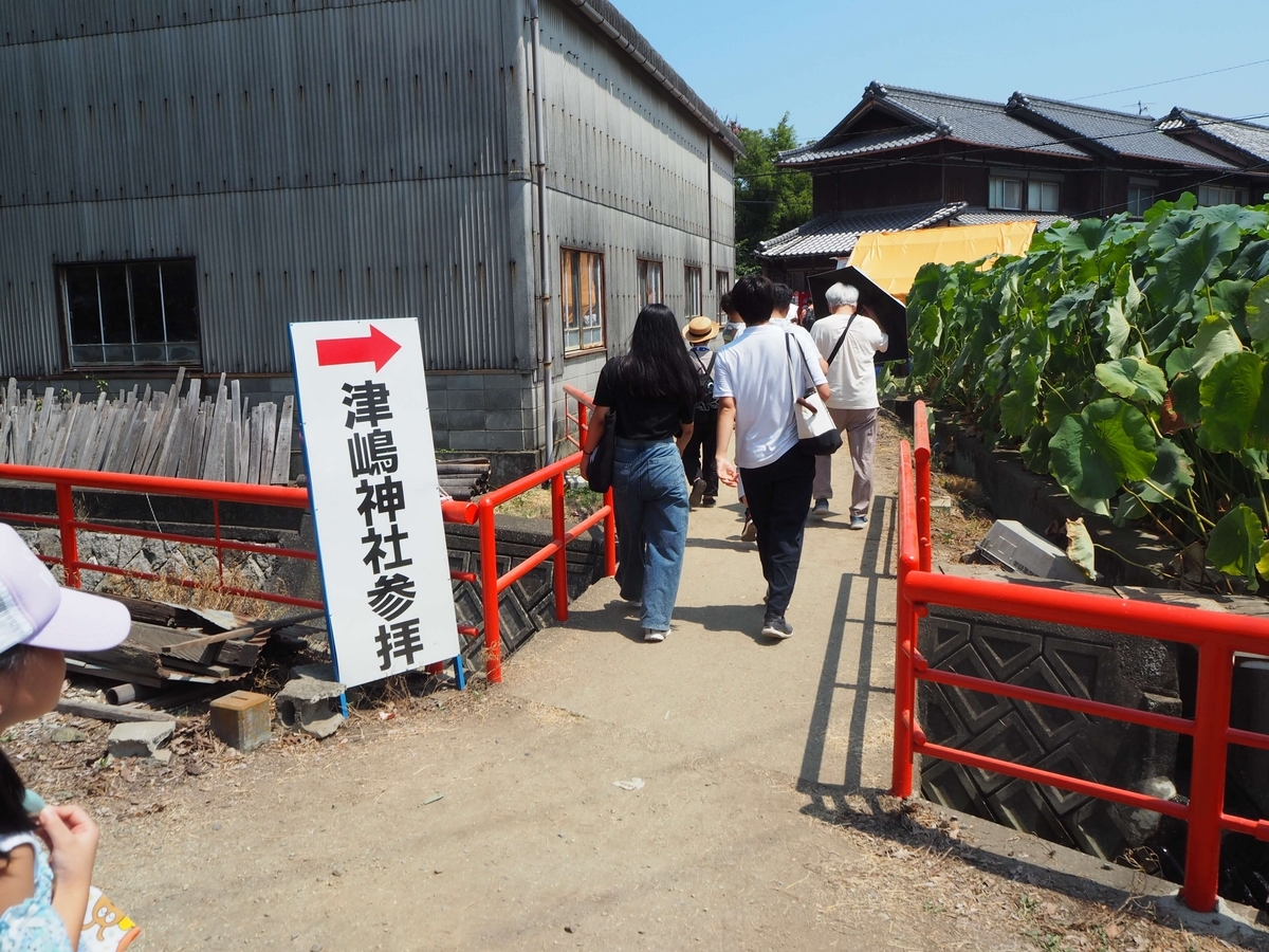 神社への誘導看板