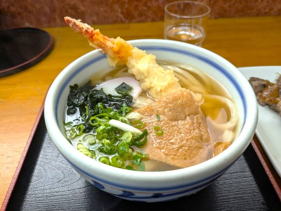 海老天きつねうどん