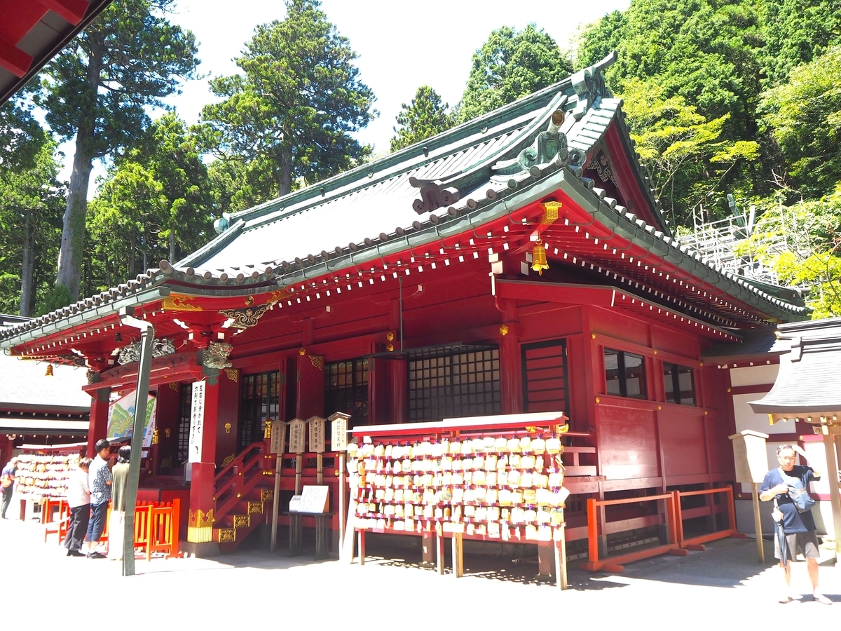 2024年8月17日の箱根神社の拝殿