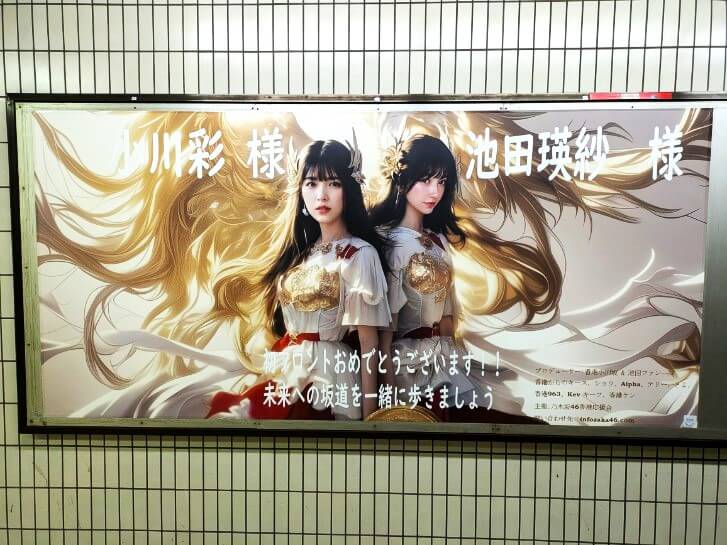 乃木坂駅の広告