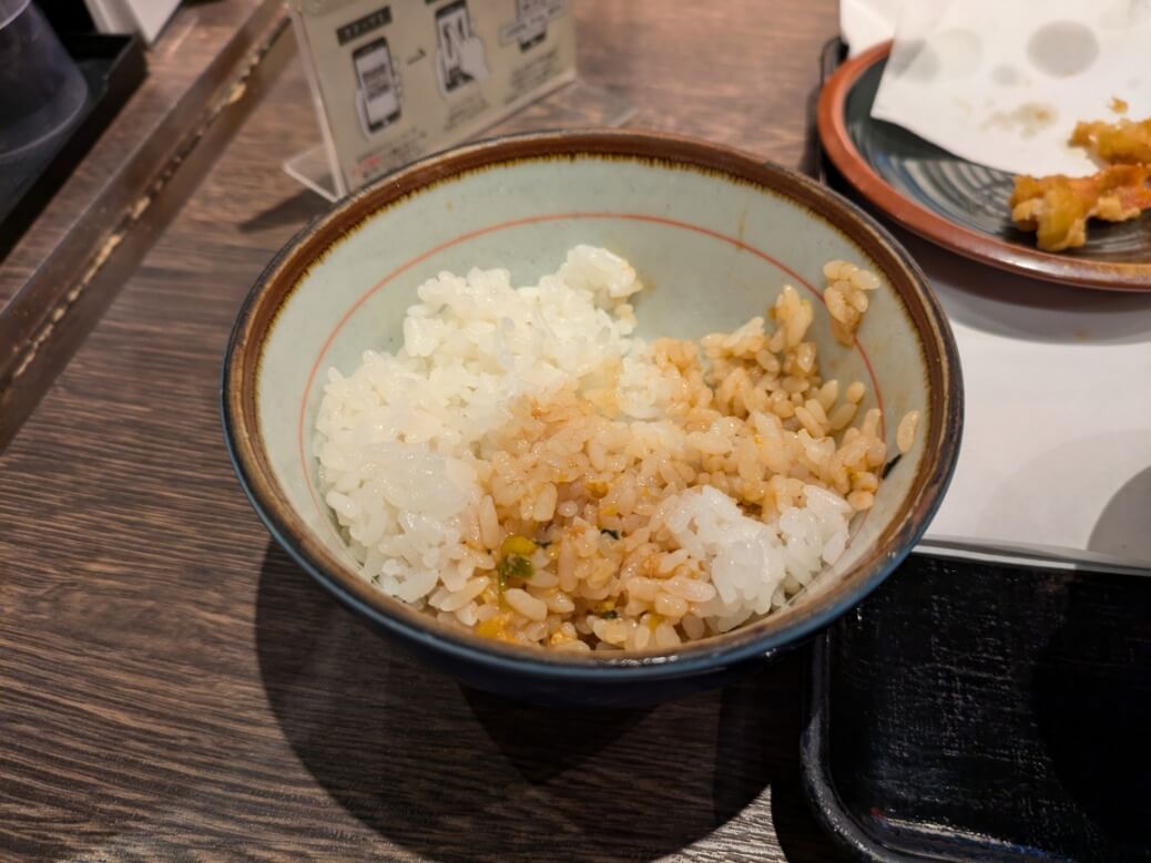 つゆをかけた御飯