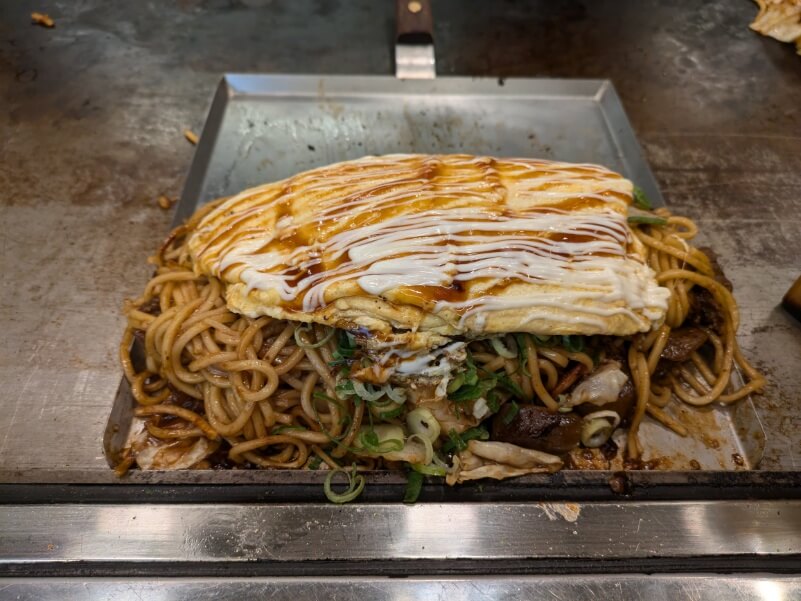 完成したぼっかけオムそば