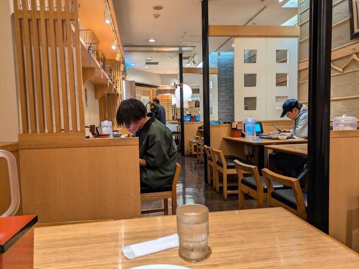 朝7時過ぎの店内