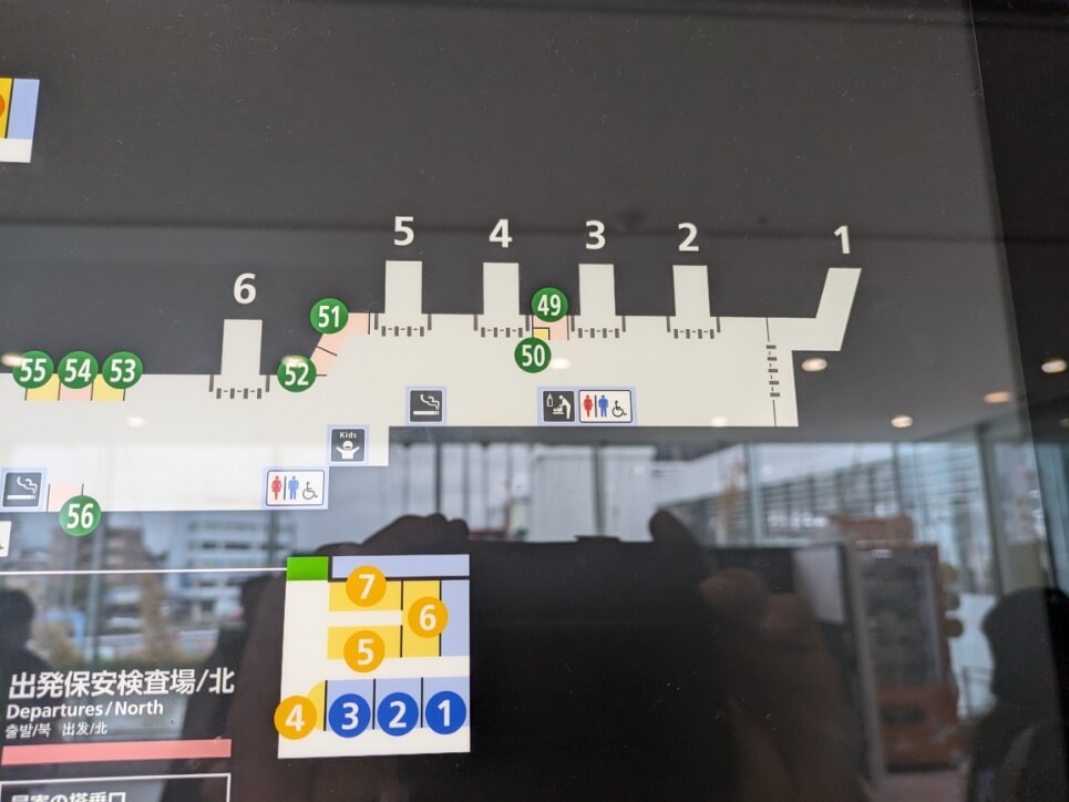 空港内の案内図