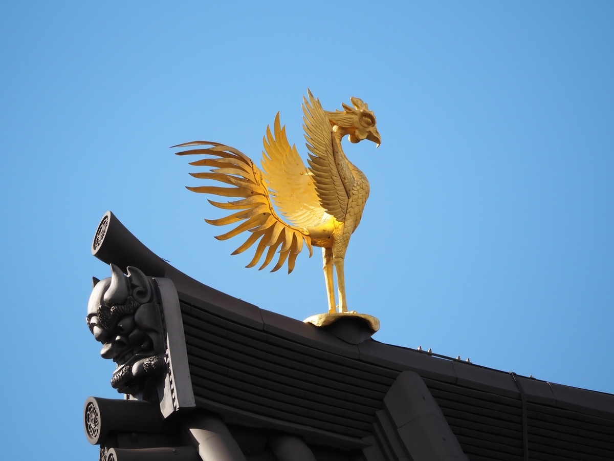 金銅製の鳳凰像