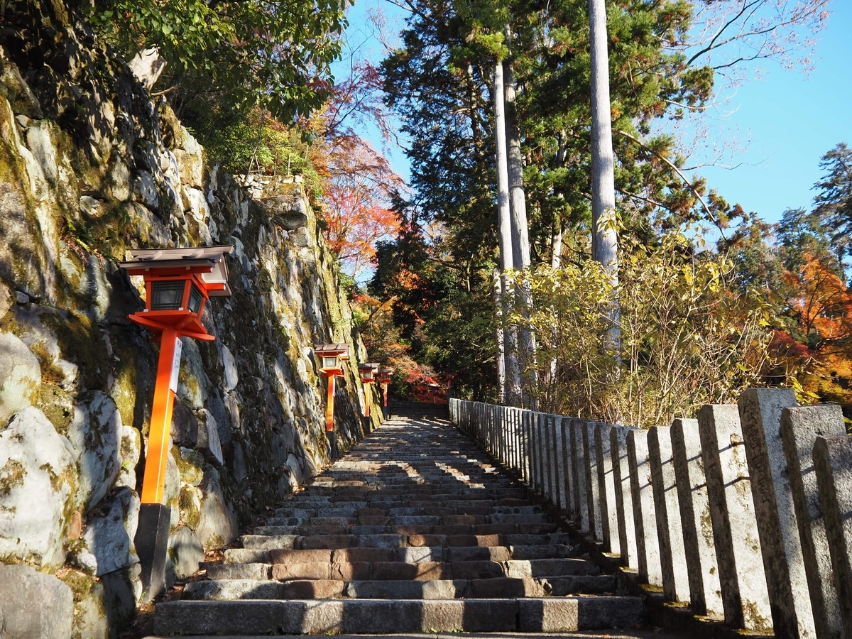 中門の後の石段