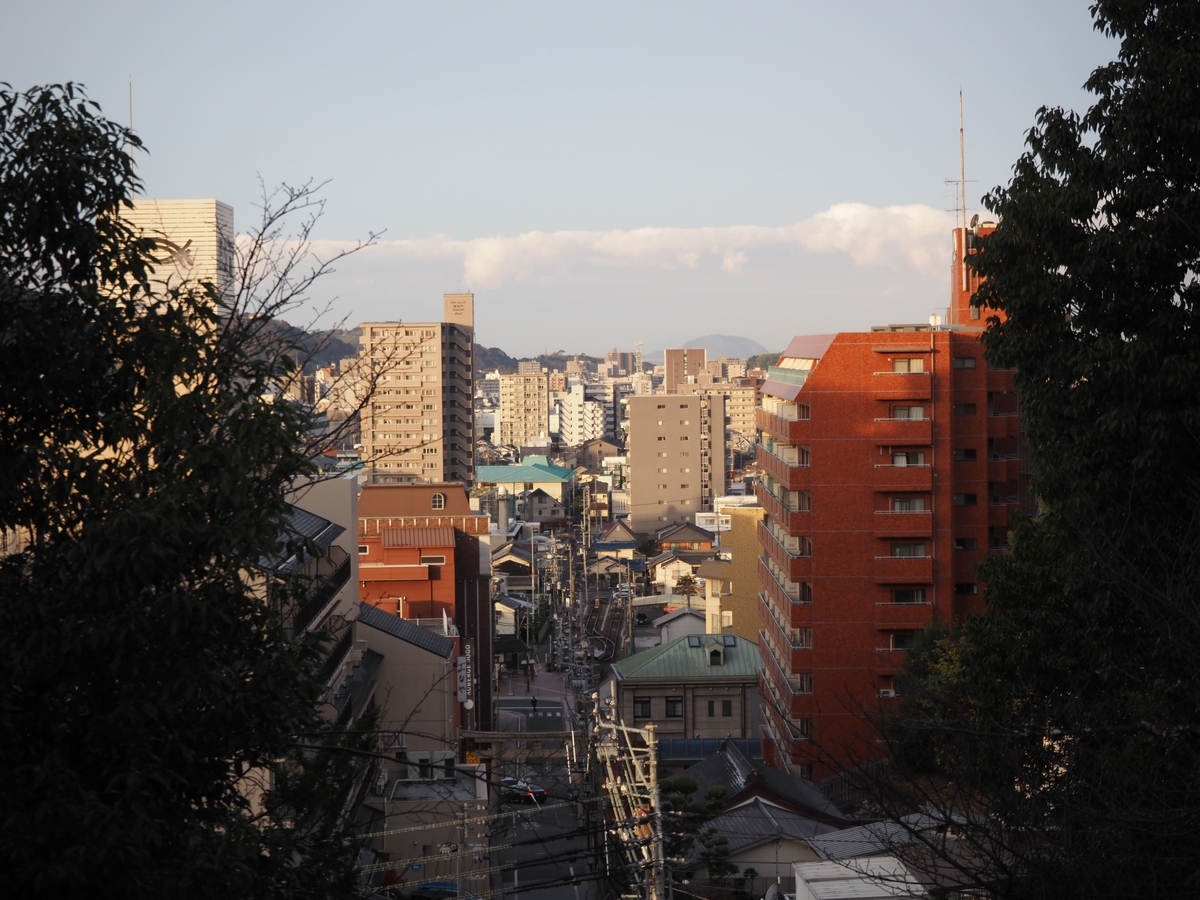 石段の上からの眺望