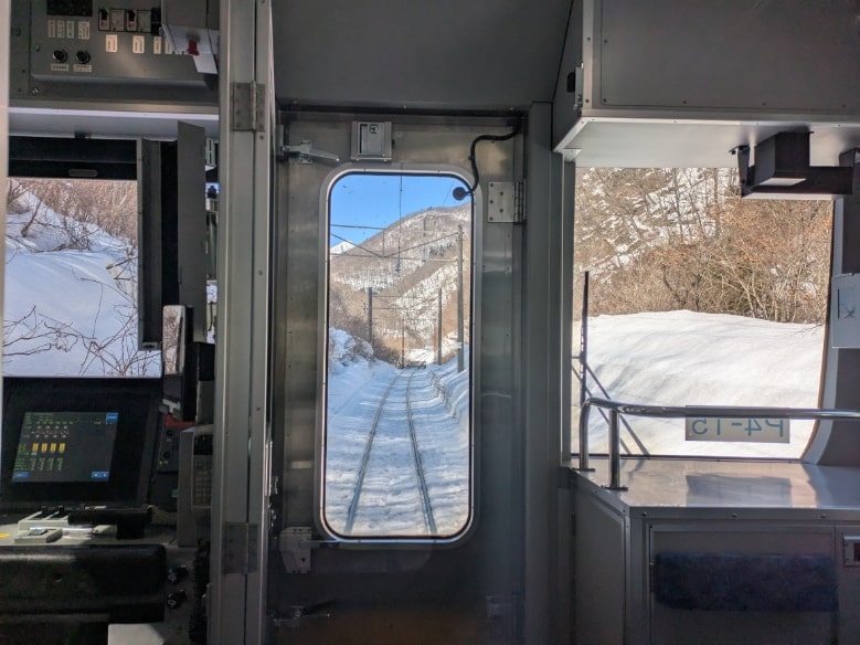 仙山線の前面展望