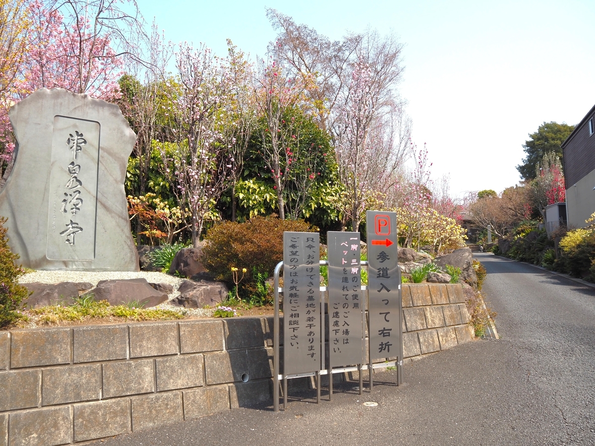 常泉寺の寺号標