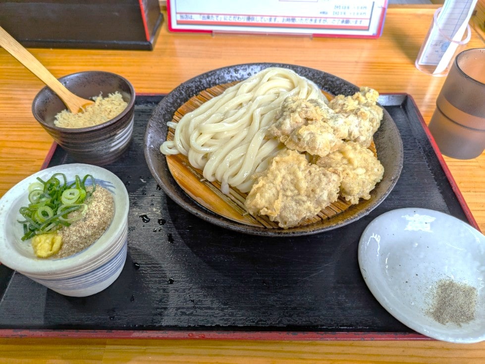 かしわ天ざる