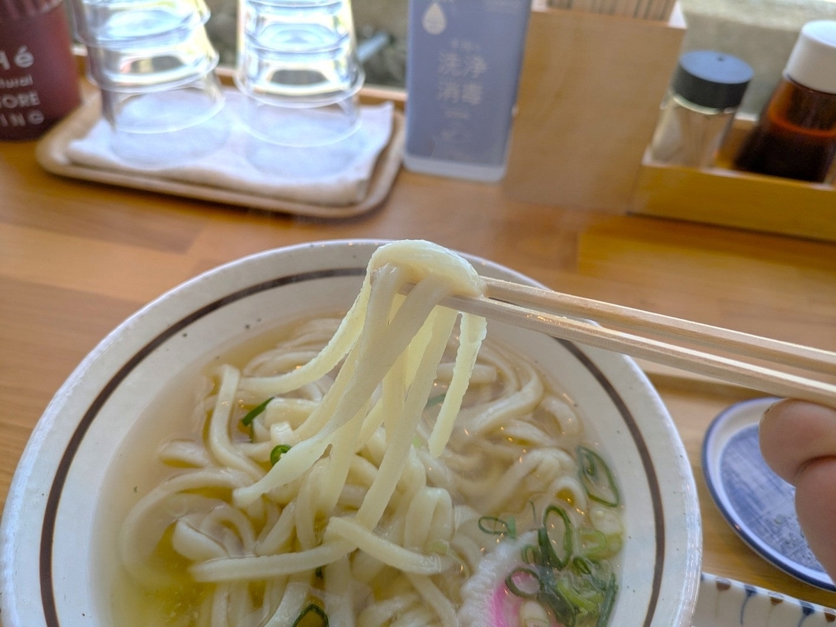時とまるUDONの麺