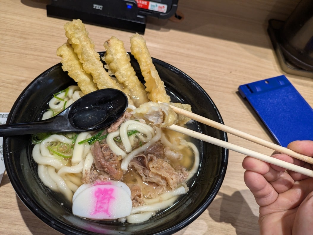 ごぼ天の断面