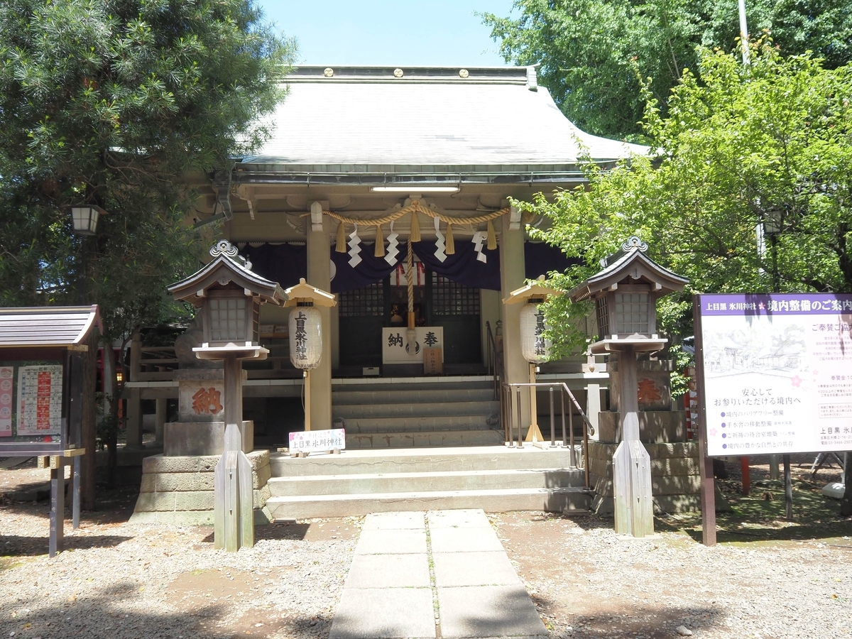 上目黒氷川神社の拝殿
