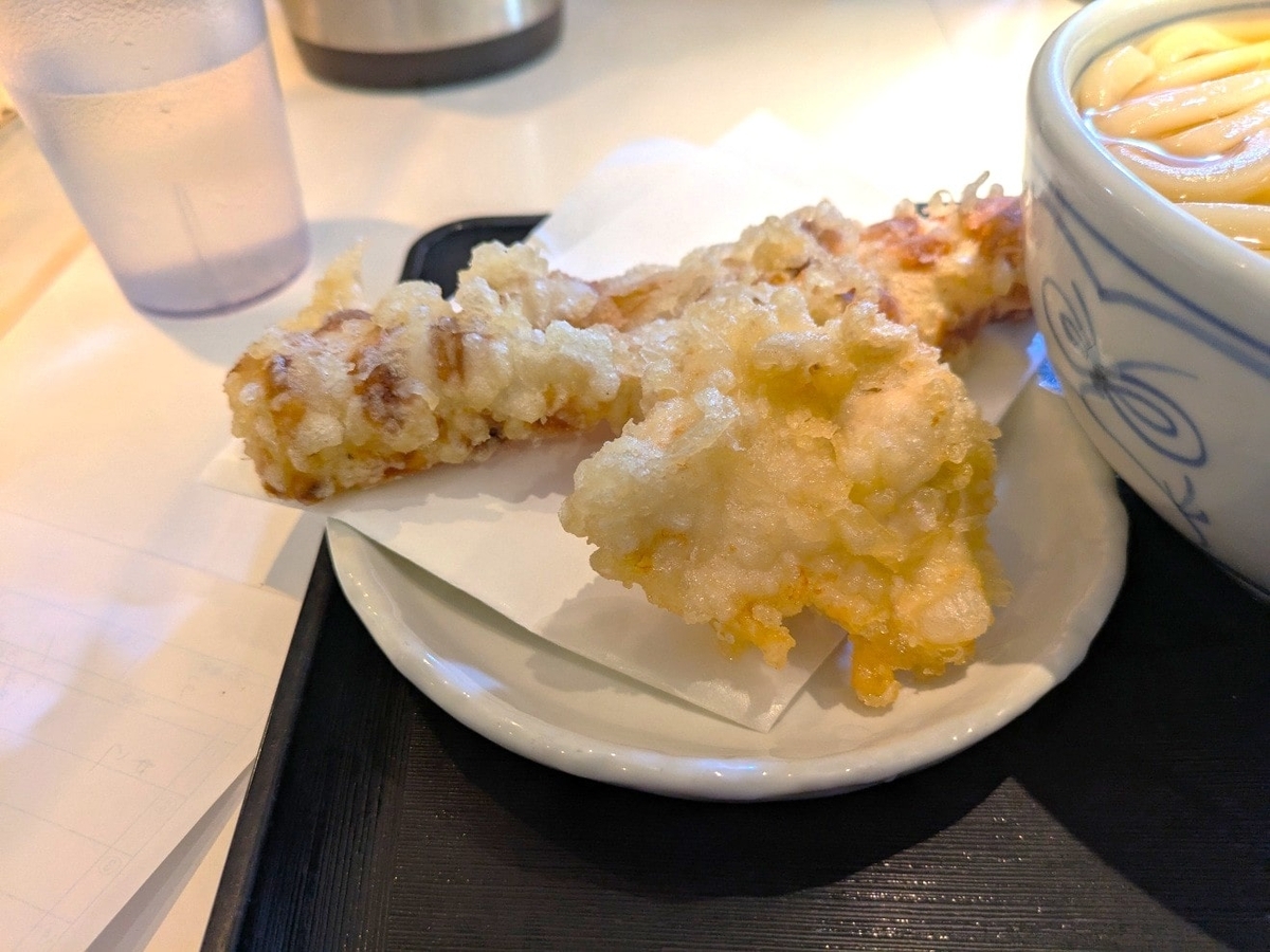 かしわ天とちくわ天