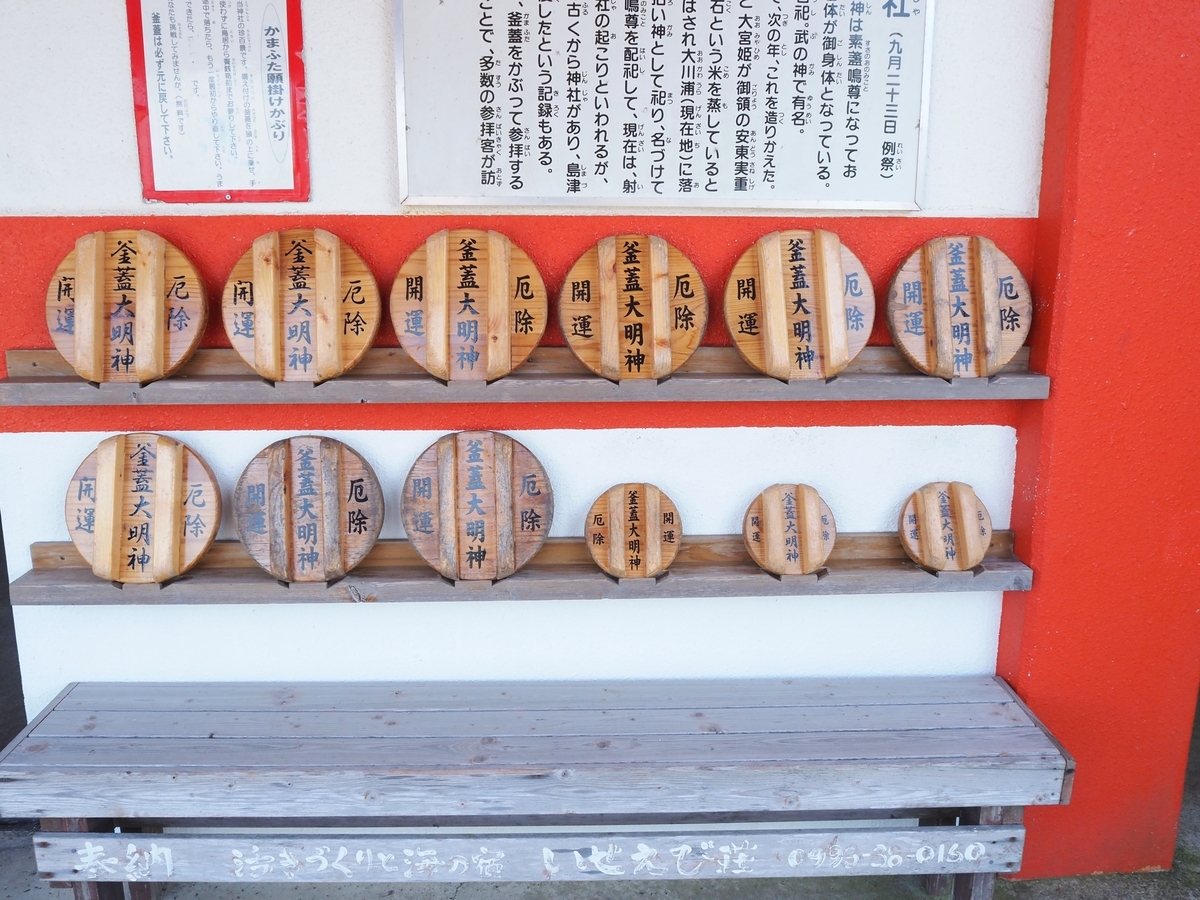 願掛けに使う釜蓋