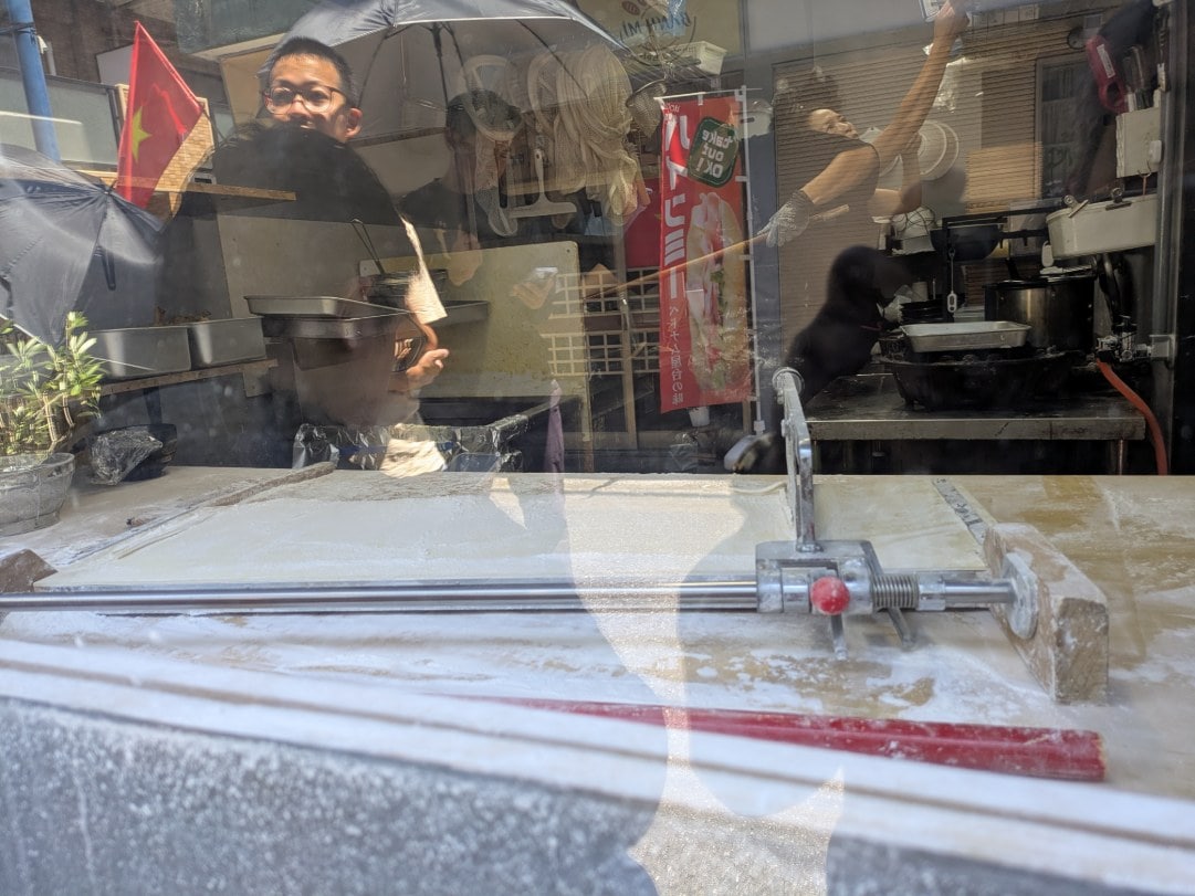 店内の製麺スペース