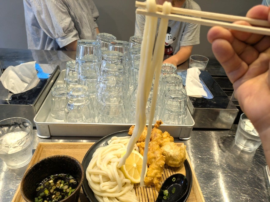 特製かしわ天ざるの麺