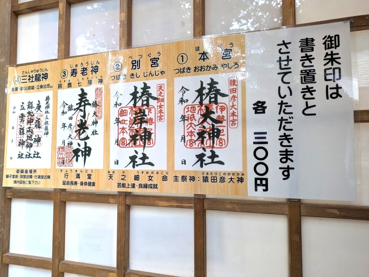 椿大神社　御朱印セット 椿大神社 御朱印セット
