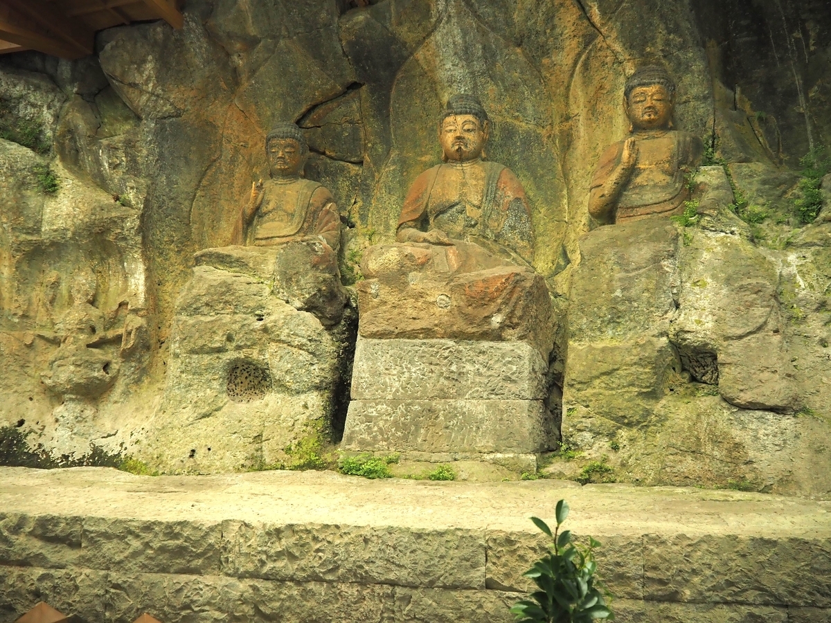 愛染明王坐像・薬師如来坐像・阿弥陀如来坐像・伝釈釈迦如来坐像