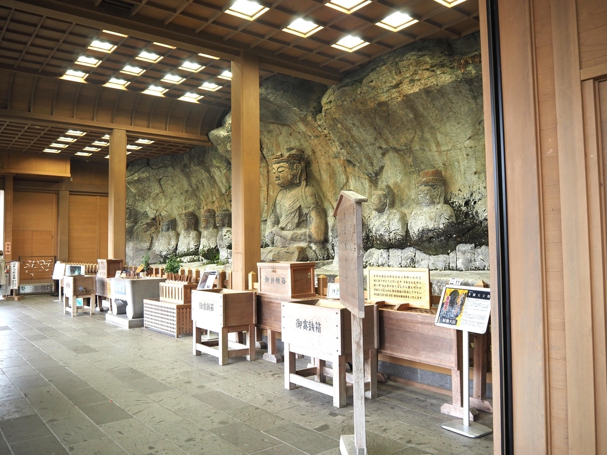 古園石仏の全景