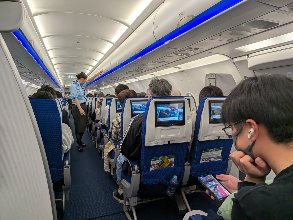 ANAの機内