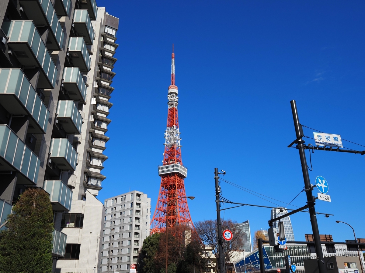 赤羽橋から見た東京タワー