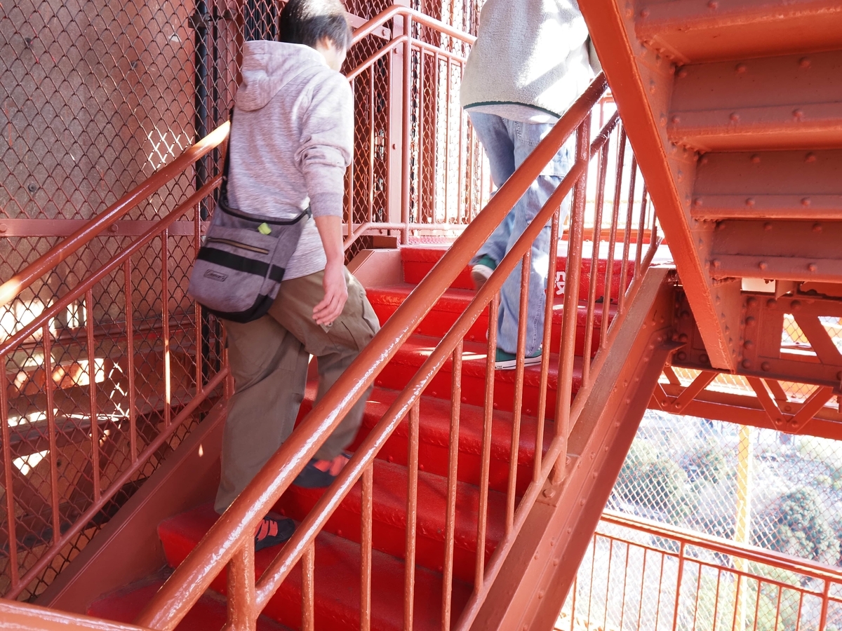 階段を上がる人たち