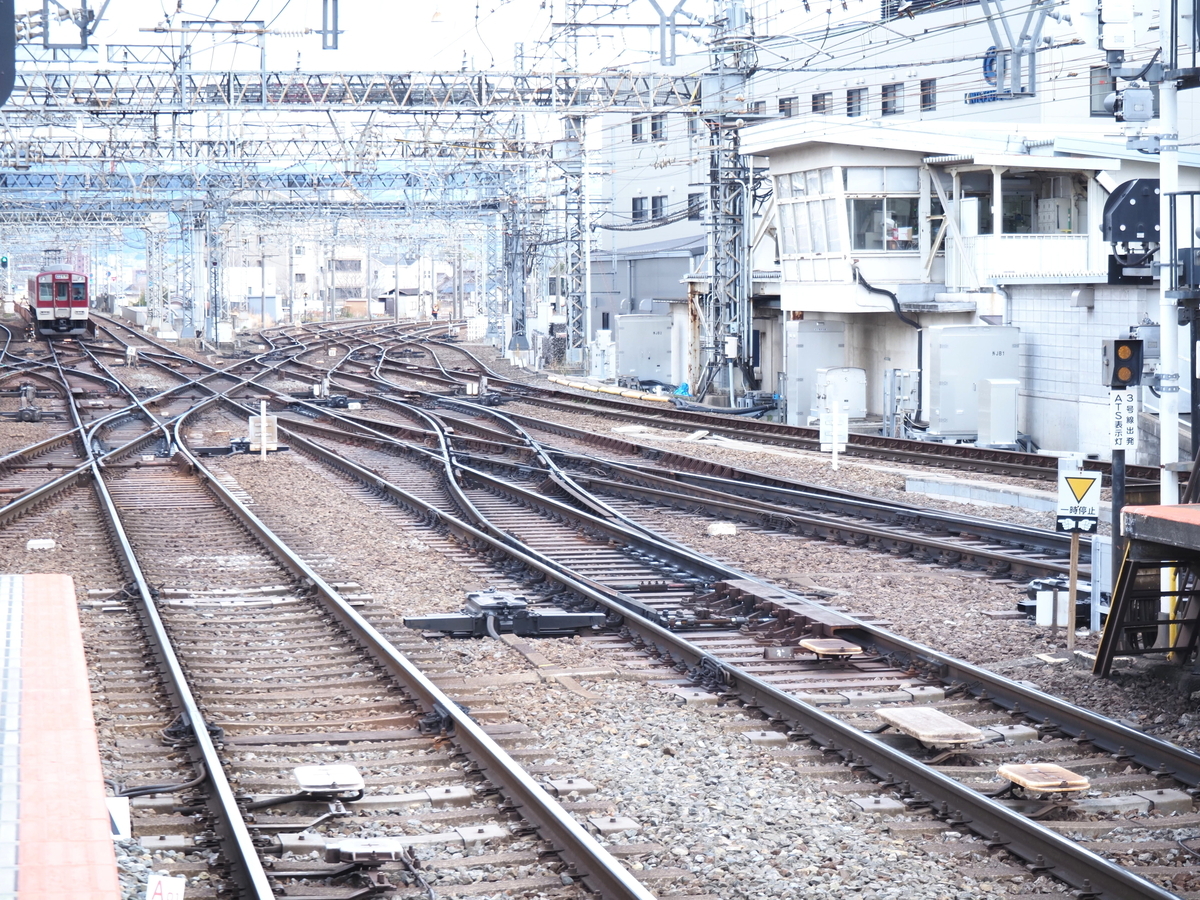大和西大寺駅周辺の線路