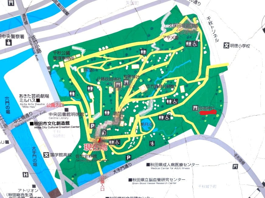 千秋公園の地図