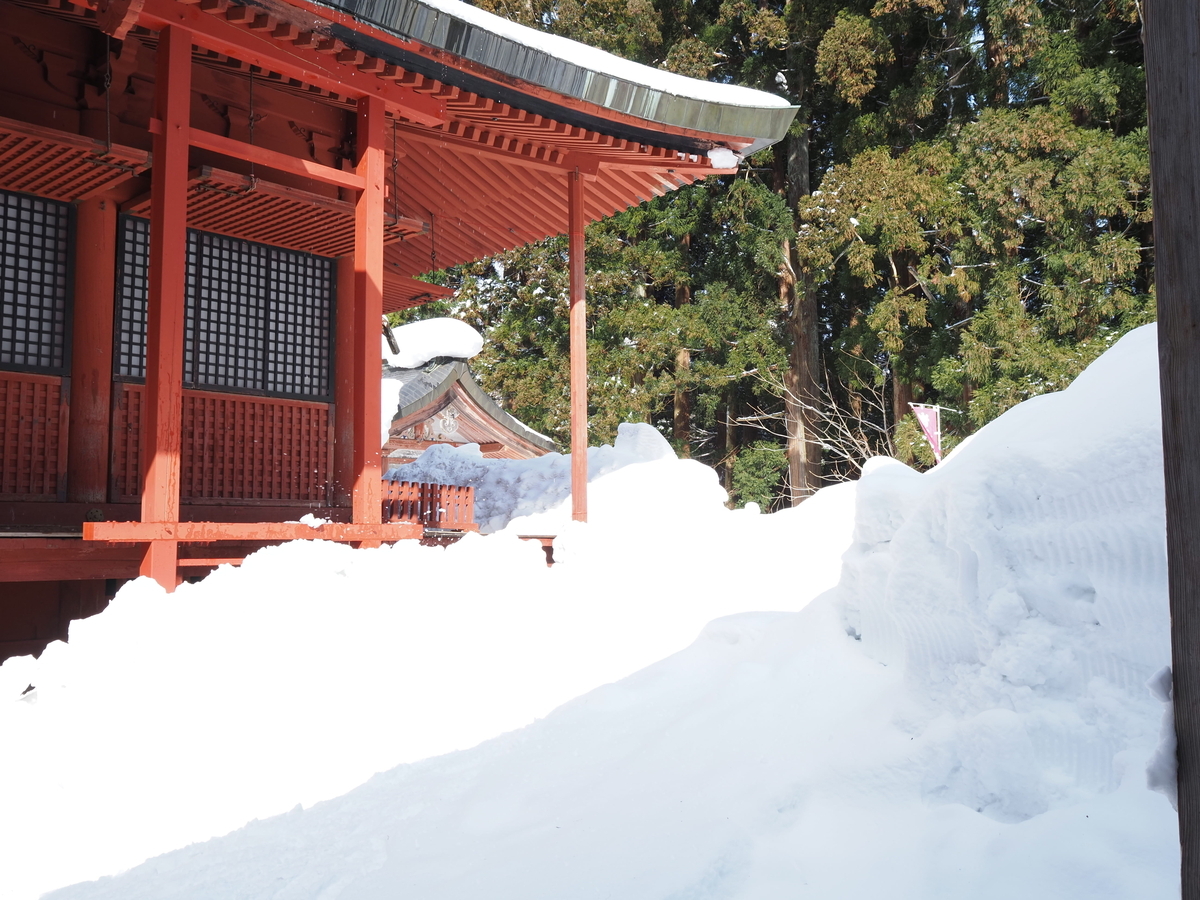周囲の雪