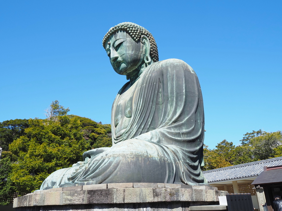 横から見た鎌倉大仏