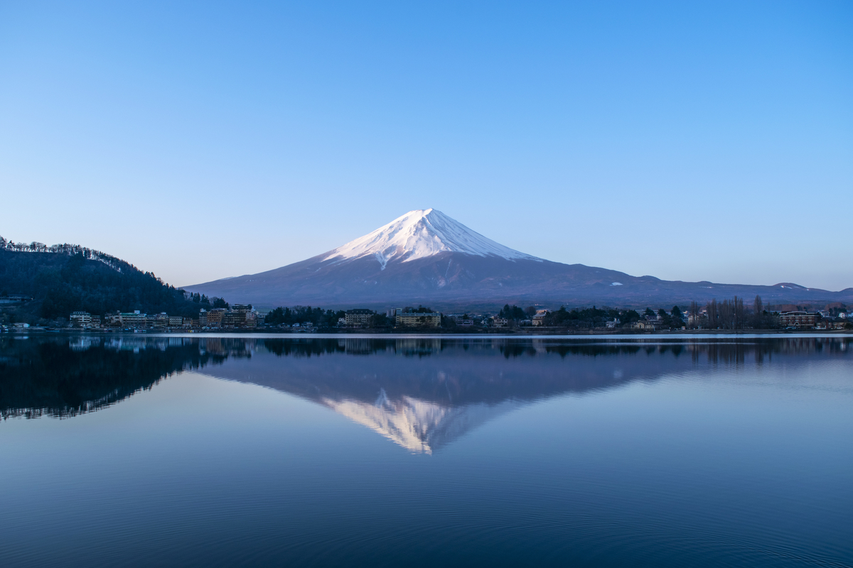 河口湖からの富士山